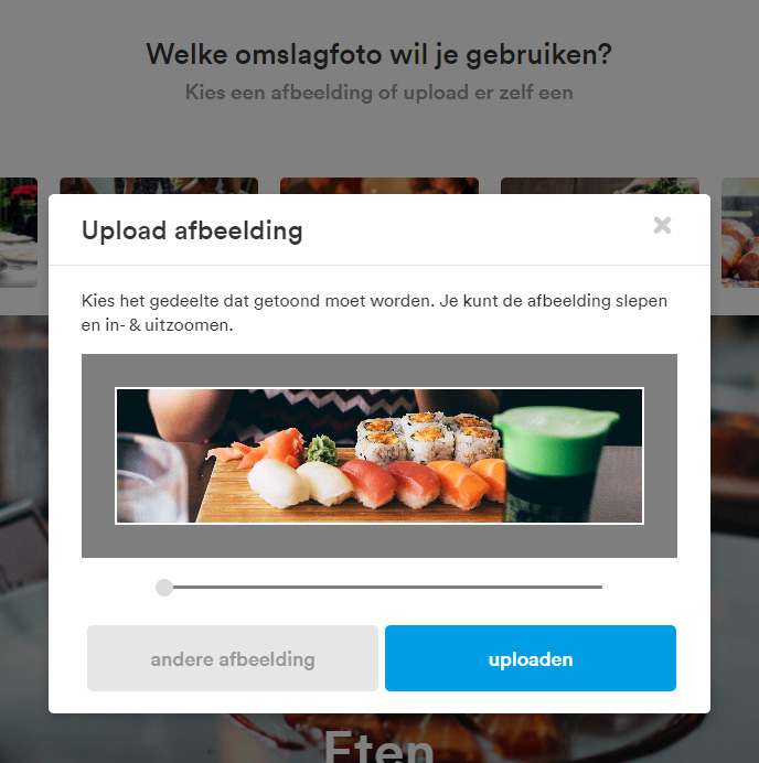 Omslagfoto uploaden